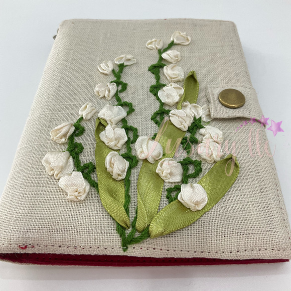 Lily Of The Valley Embroidery Passport Wallet, Birthday Gift,Versatile Washable - Picture 2 of 13